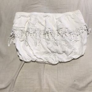 Cute white tube crop top